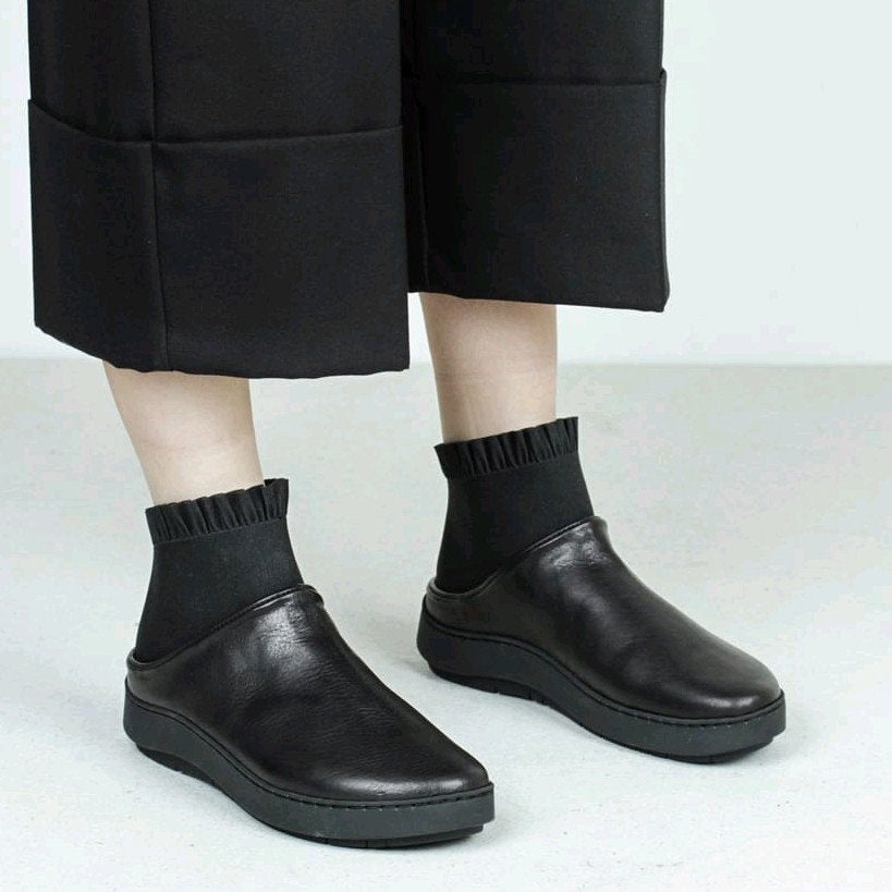 Trippen *Anklet -zwarte enkellaarsjes maat 39, Kleding | Dames, Verzenden, Zwart, Lage of Enkellaarzen, Zo goed als nieuw