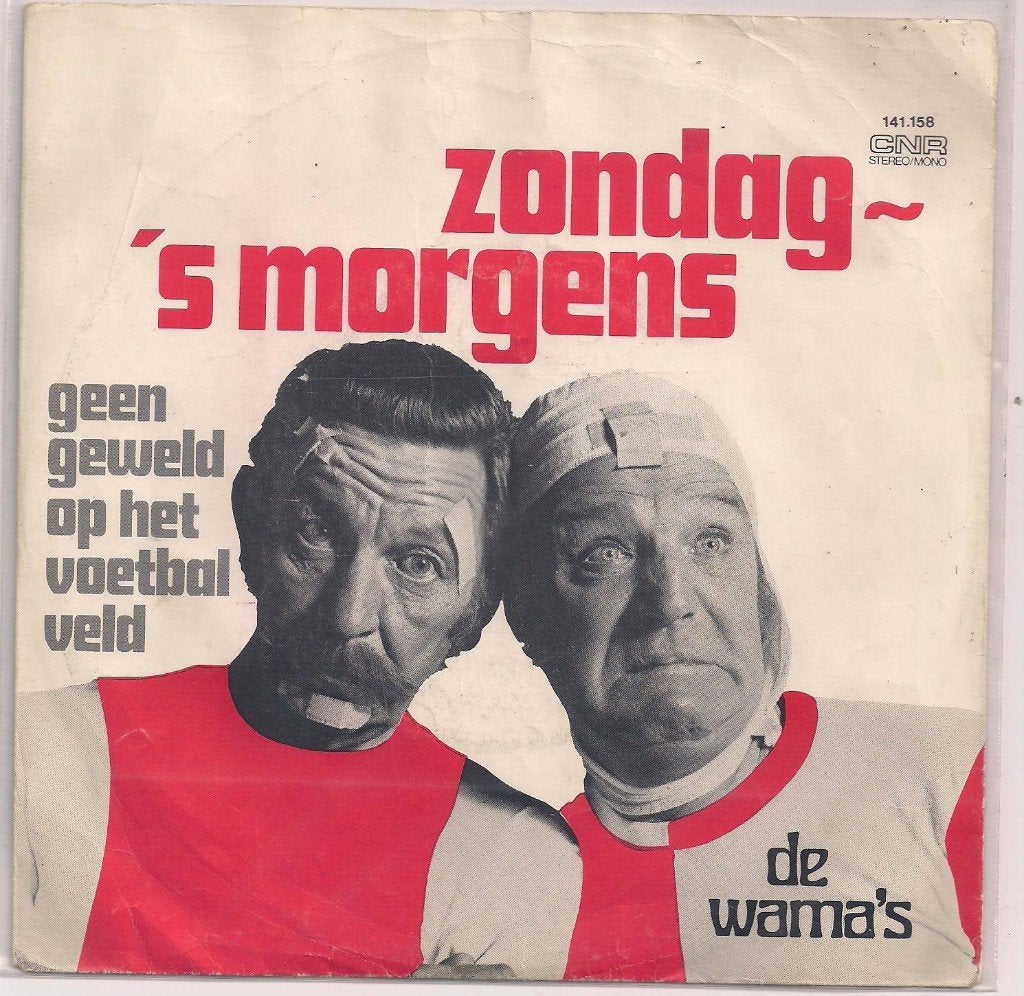 De Wama's- Zondag- 's Morgens- Geen geweld op voetbalveld, Cd's en Dvd's, 7 inch, Ophalen of Verzenden, Zo goed als nieuw, Levenslied of Smartlap