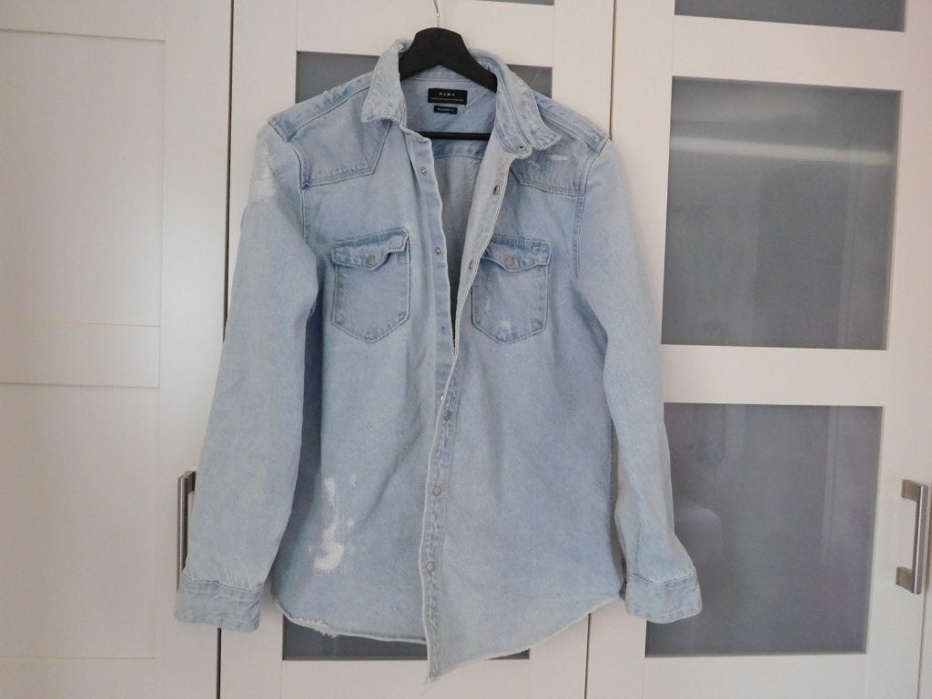 zara  spijkerjack/blouse heren maat L, Kleding | Heren, Jassen | Zomer, Maat 52/54 (L), Zara, Blauw, Ophalen of Verzenden