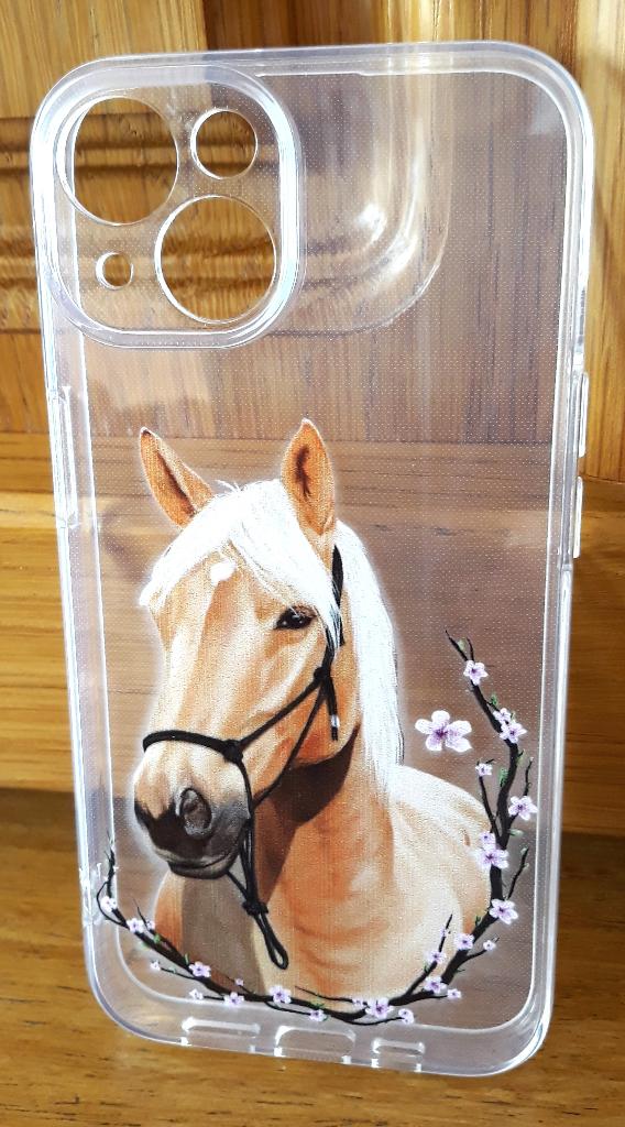 Nieuw stevig hoesje voor de IPhone 14 - Paarden opdruk, Telecommunicatie, IPhone 14, Nieuw, Ophalen of Verzenden, Siliconen