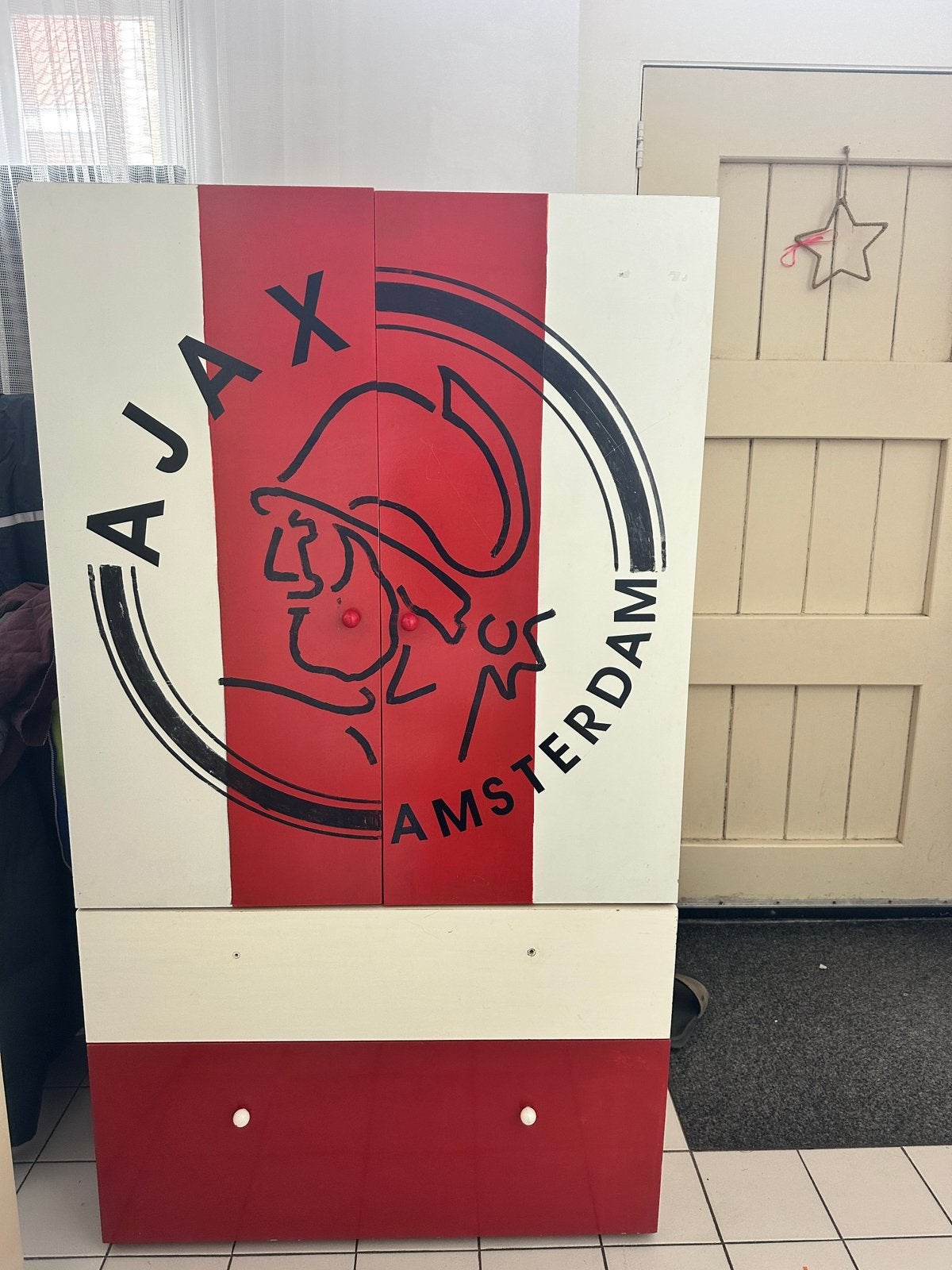 Ajax Kast met Lades en Vakken - Ideaal voor Fans!, Ophalen, Gebruikt
