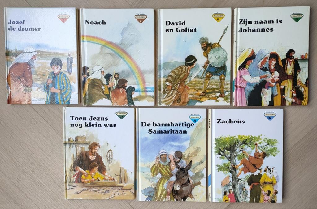 7 deeltjes Arkboeken Kinderbijbel
door Penny Frank, Boeken, Godsdienst en Theologie, Gelezen, Ophalen of Verzenden