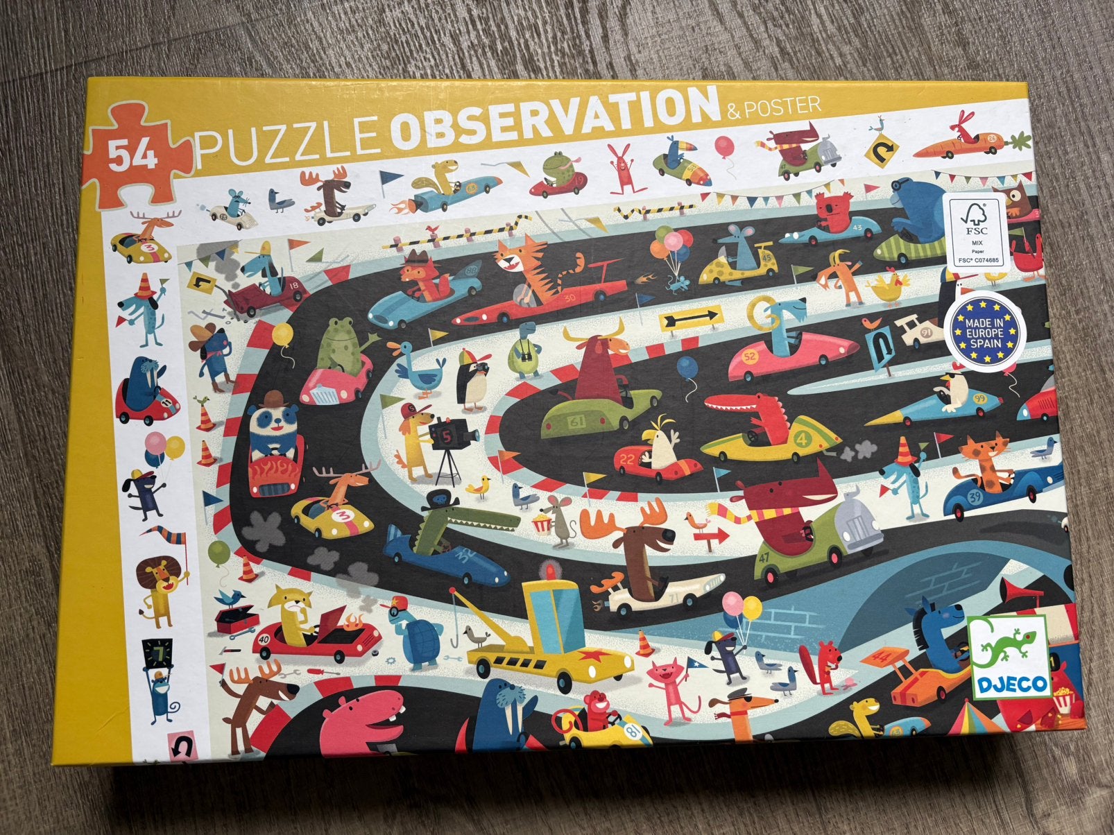 Djeco puzzel 54, Kinderen en Baby's, Speelgoed | Kinderpuzzels, Ophalen of Verzenden, Meer dan 50 stukjes, Zo goed als nieuw, 4 tot 6 jaar