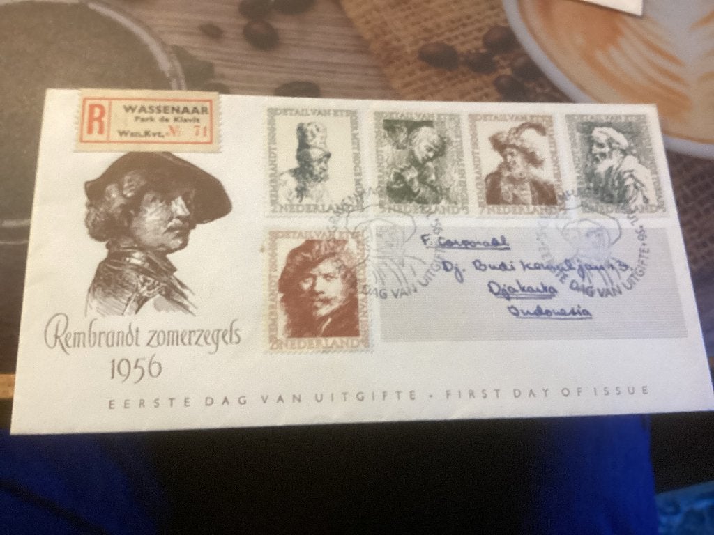 No4178 E25a aangetekend Wassenaar Nederland jaargangen fdc, Ophalen of Verzenden, Onbeschreven, Nederland
