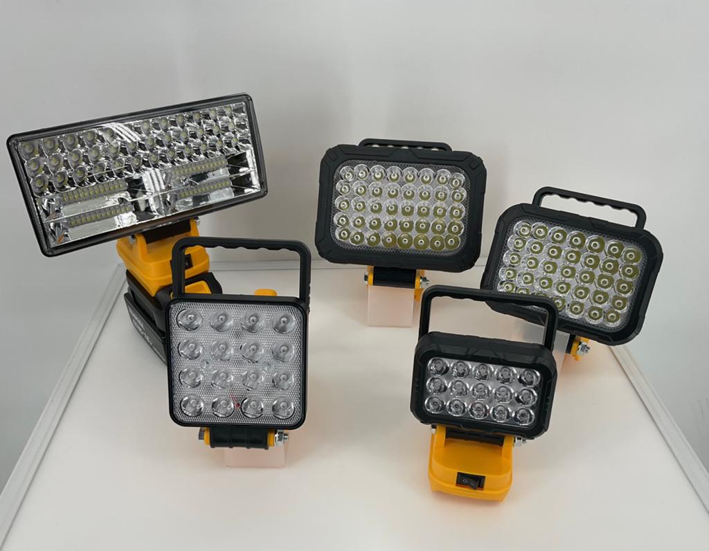 Nieuwe werklampen werkend op DeWalt 18V accu’s, Ophalen of Verzenden, Nieuw, Minder dan 50 watt, Lamp