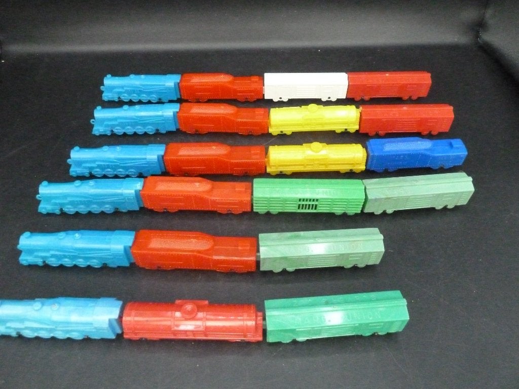 Verzameling plastic treintjes Clever stolz Margarine Union, Ophalen of Verzenden