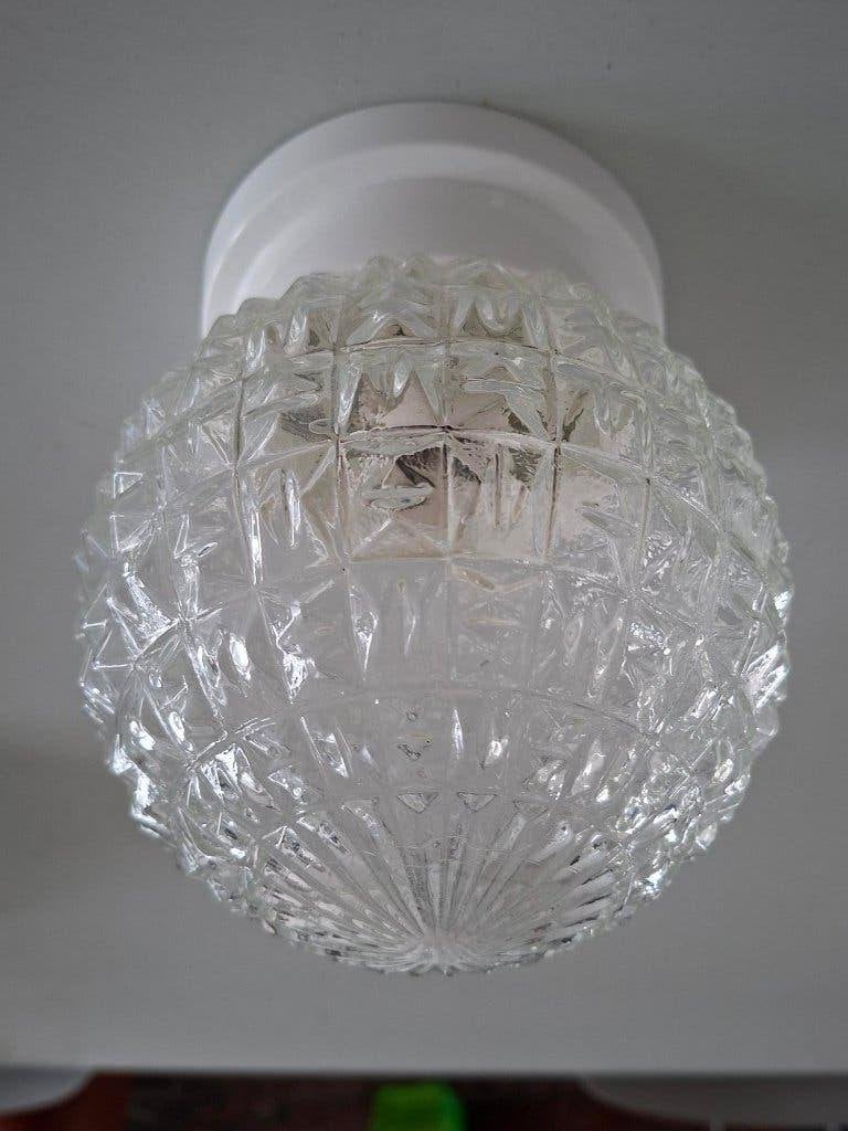 persglazen plafonniere bol mid century retro design lamp, Wit, Plafondlamp, Mid-century modern, E27 (groot)