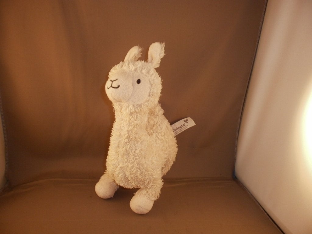 Prénatal alpaca/lama crème/wit harig velours 25 cm zwarte, Prénatal, Overige typen, Nieuw, Ophalen of Verzenden