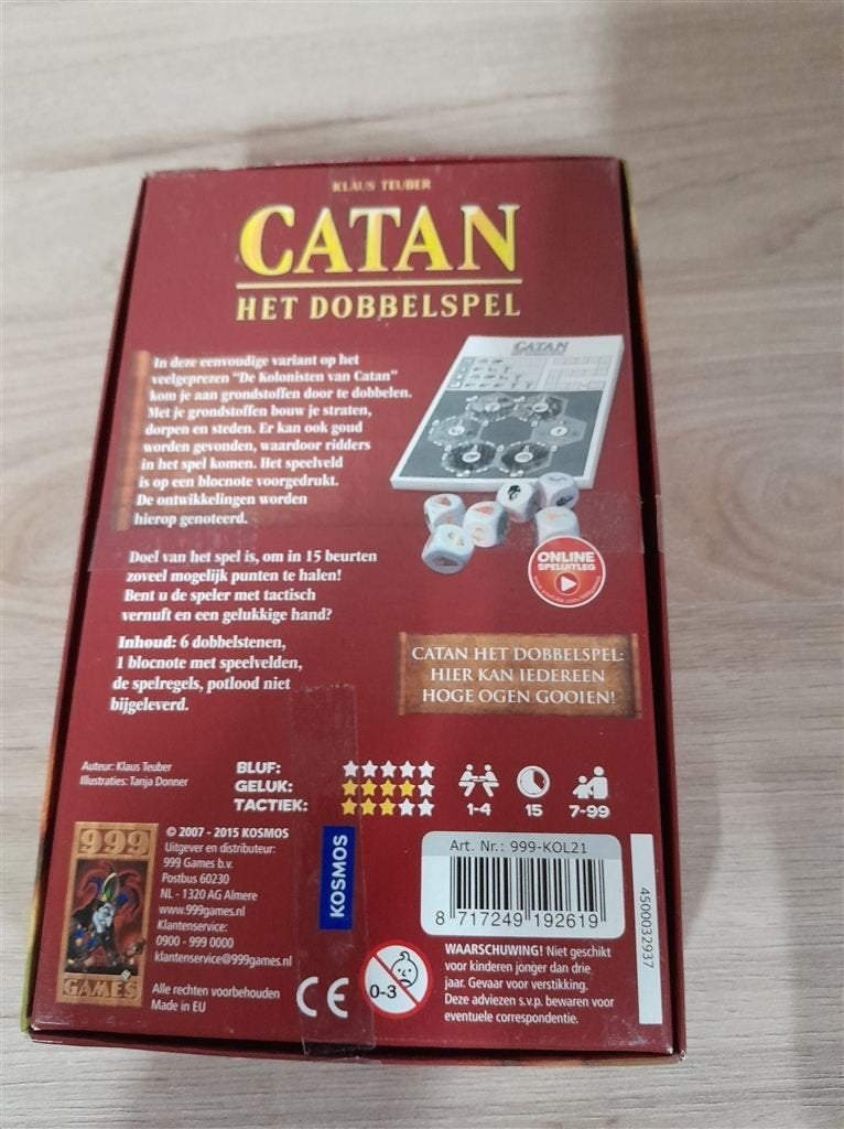 De kolonisten van Catan - het dobbelspel - s3507, Verzenden, Zo goed als nieuw