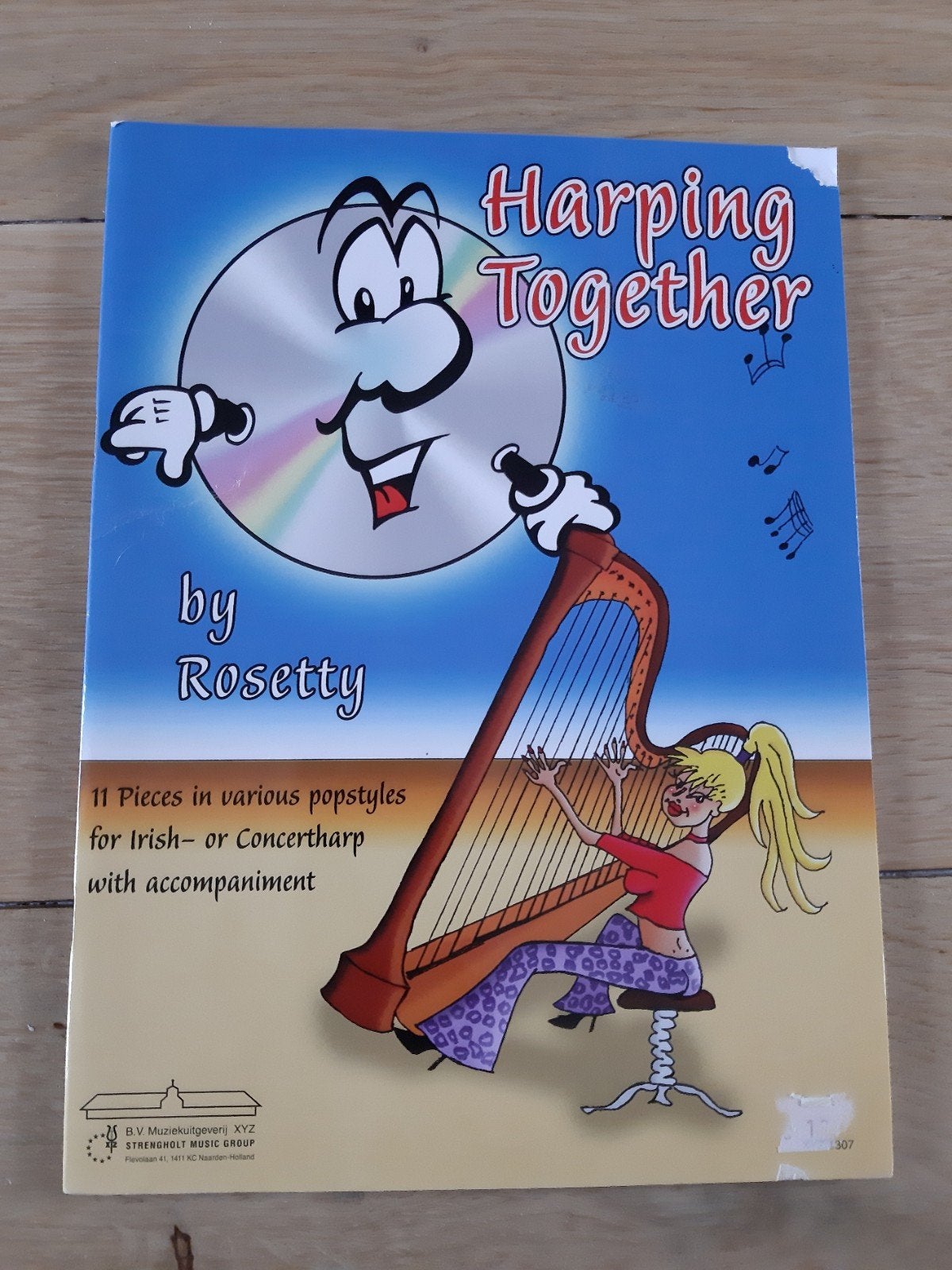 Rosetty, Harping together, bladmuziek harp, incl CD, Muziek en Instrumenten, Bladmuziek, Ophalen of Verzenden, Gebruikt, Les of Cursus