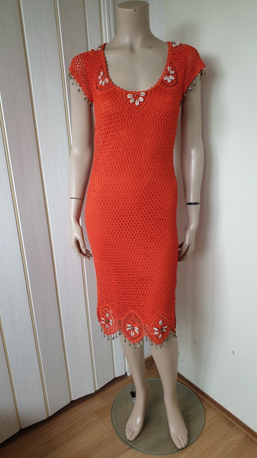 Karen Millen jurk maat 1 S 36, Oranje, Ophalen of Verzenden, Zo goed als nieuw, Maat 36 (S)