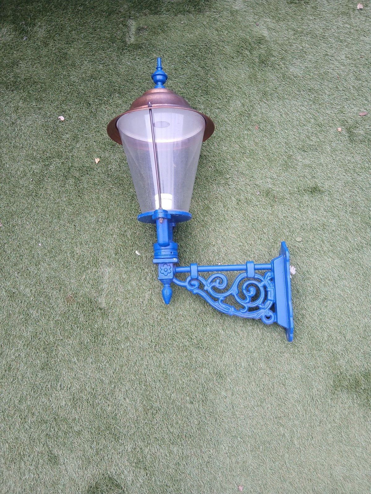 Originele buitenlamp - Koper, Porselein, Gietijzer, Overige merken, Gebruikt, Waterbestendig, Meerkleurig