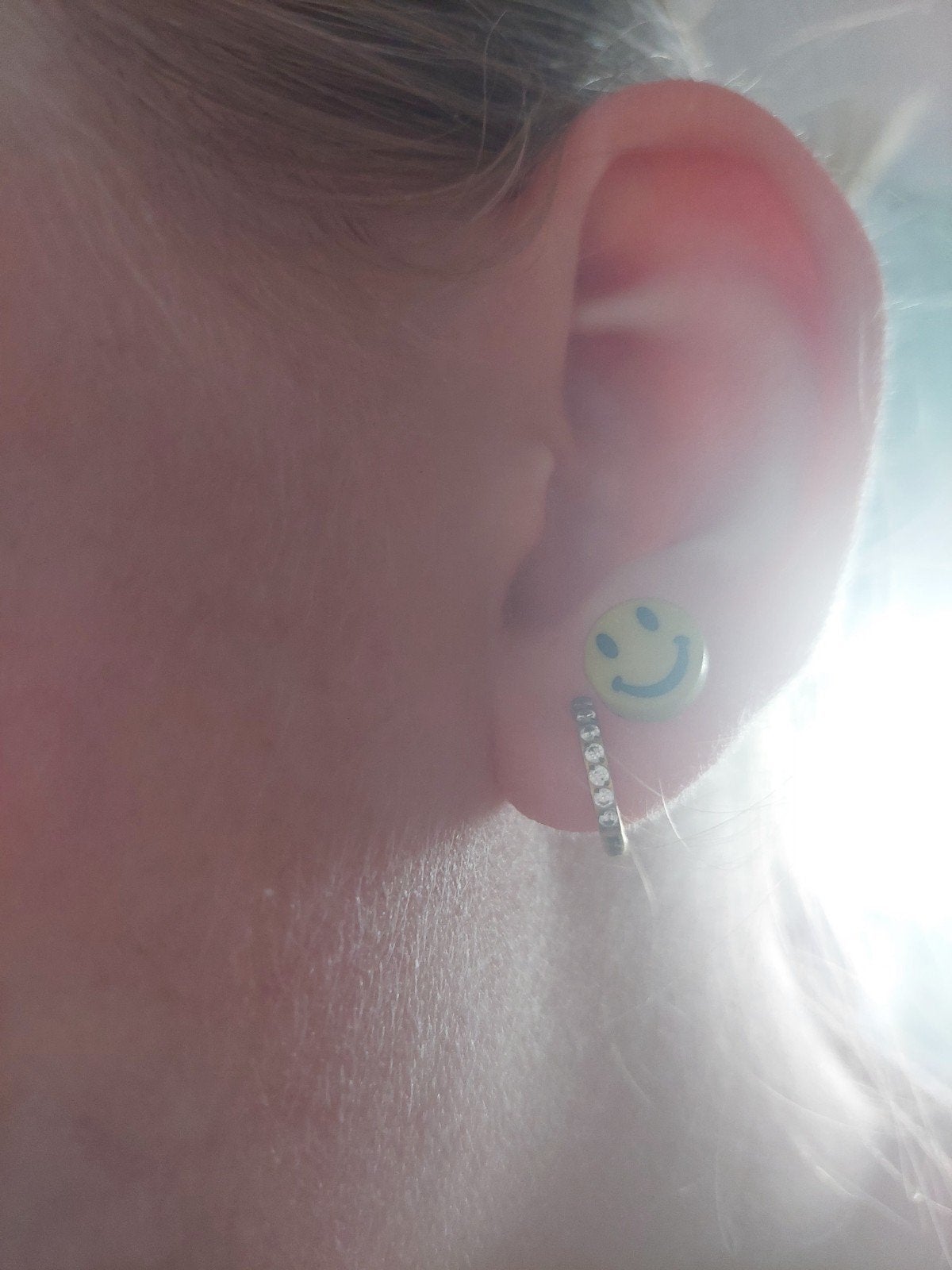 Leuke handgemaakte smiley oorbellen, Overige materialen, Geel, Nieuw, Ophalen of Verzenden