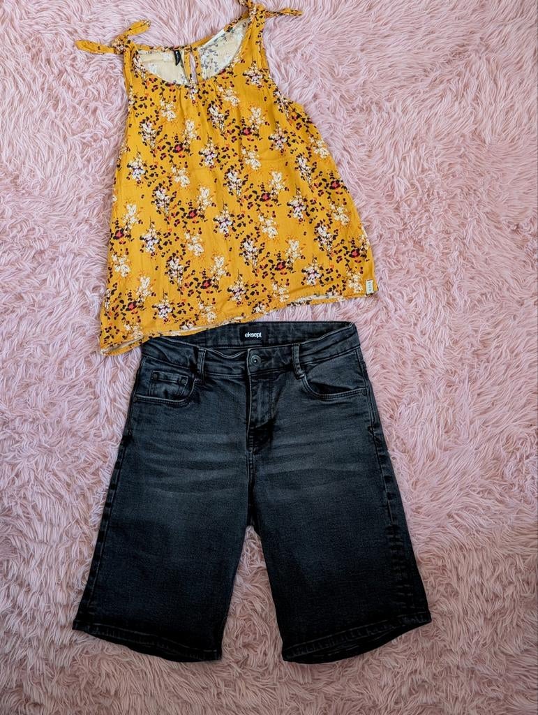 Eksept short en top looxs top 158/ 164 korte broek, Ophalen of Verzenden, Gebruikt, Meisje, Broek