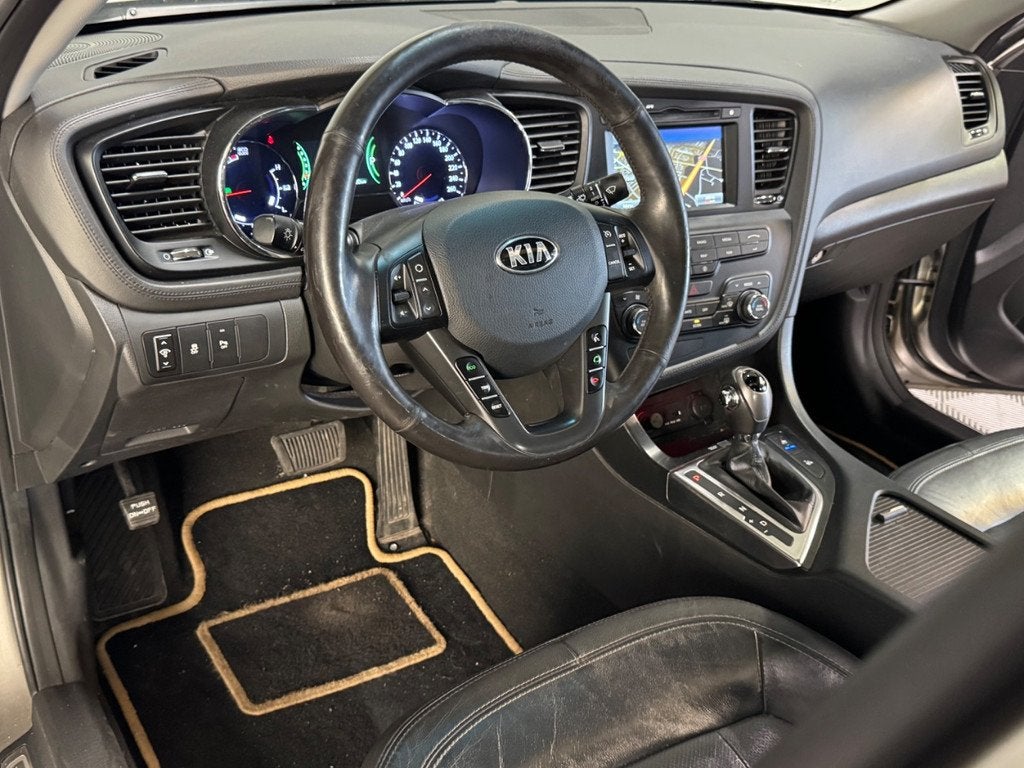 Kia Optima 2.0 CVVT Hybrid | Super Pack | Pano | Leer | Navi, Auto's, Kia, Automaat, Euro 5, Gebruikt, Optima