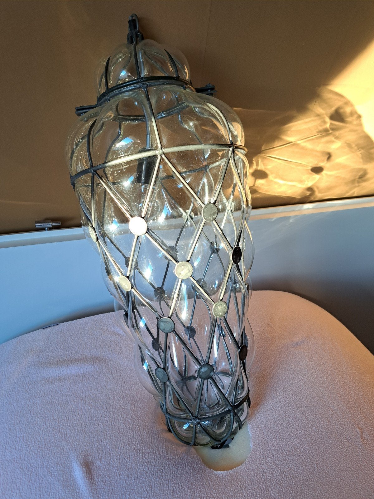 Glazen hanglamp, Huis en Inrichting, Lampen | Hanglampen, Ophalen