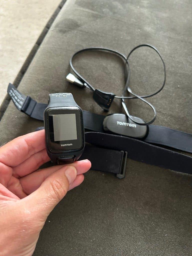 TomTom Runner 1 Sporthorloge met hartslagband, Ophalen, GPS, Gebruikt, Zwart