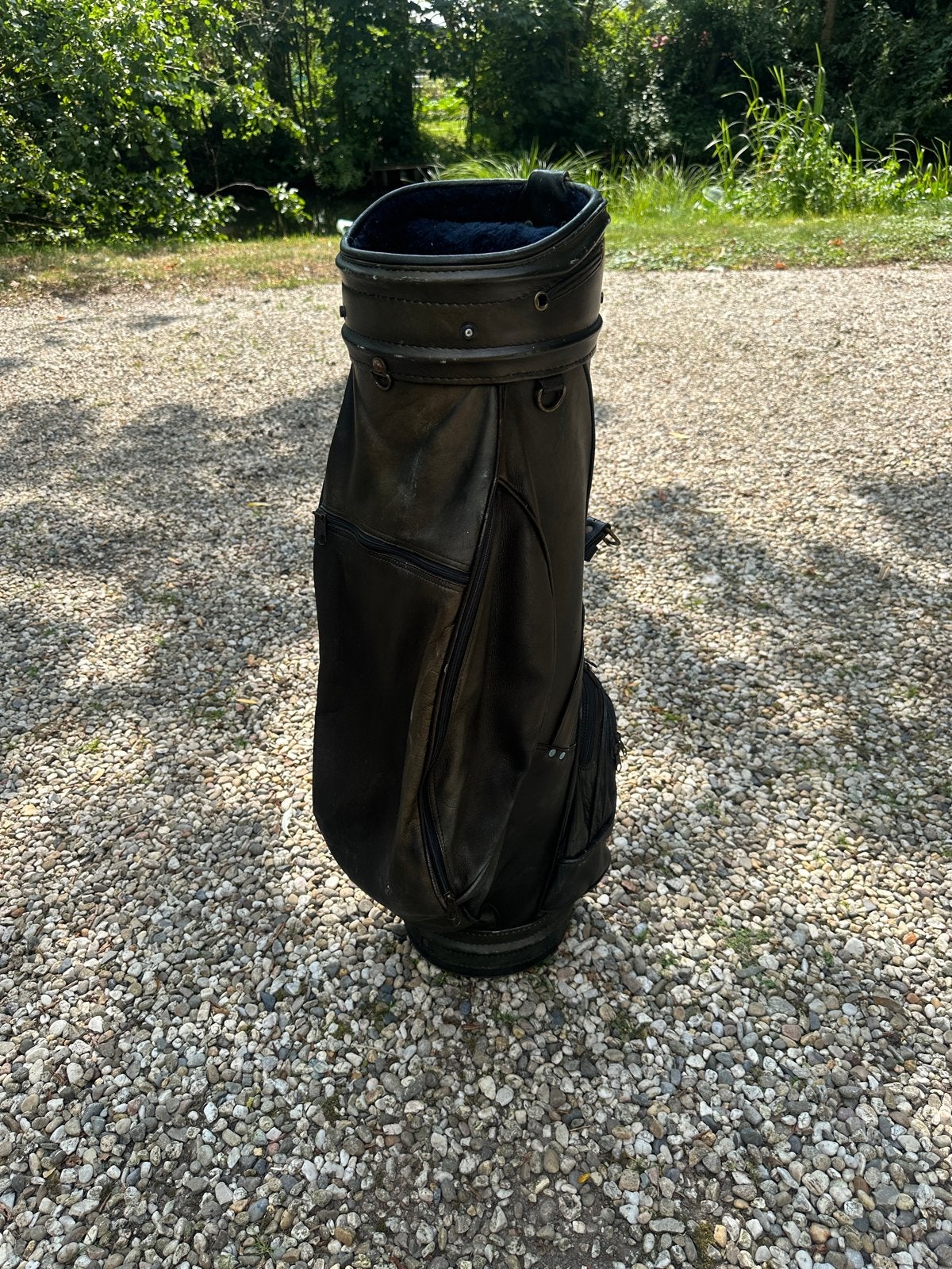 Leren Golftas - Zwart - Zo goed als nieuw, Ophalen, Zo goed als nieuw, Tas, Overige merken