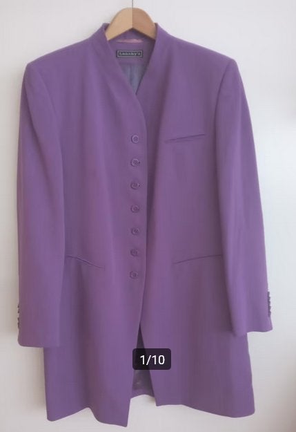 Lanaby's lange, paarse colbert, maat 44, Kleding | Dames, Oosterveldweg 15, 7274 DZ, Verzenden, Paars, Maat 42/44 (L)