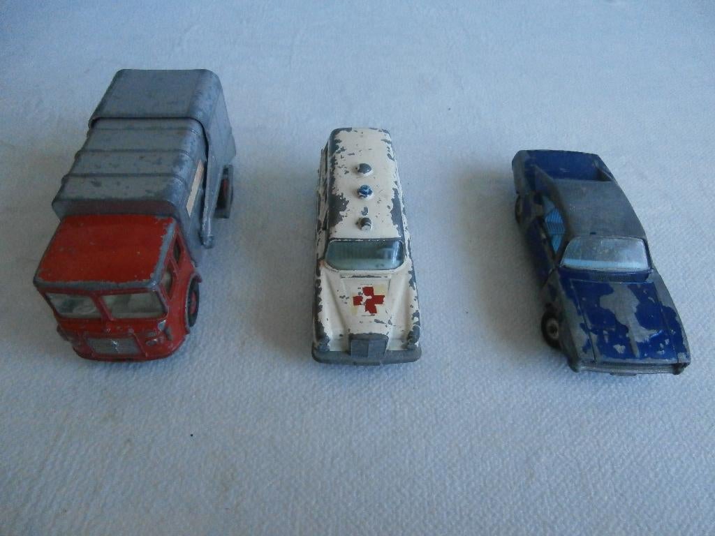3 Oude opknap Lesney king size auto,s, Ophalen of Verzenden, Gebruikt, Auto, Matchbox