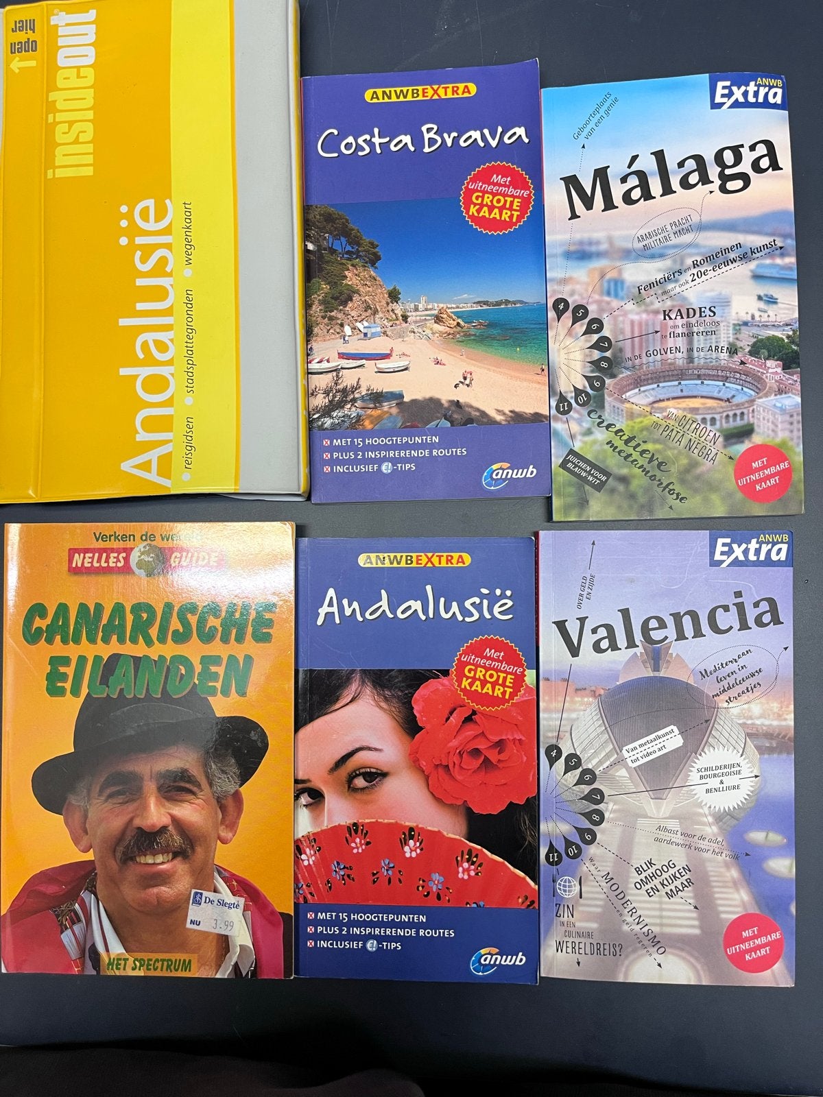 Diverse reisgidsen: Andalusië, Costa Brava, Málaga, Canarisc, Europa, Ophalen of Verzenden, Zo goed als nieuw, Reisgids of -boek
