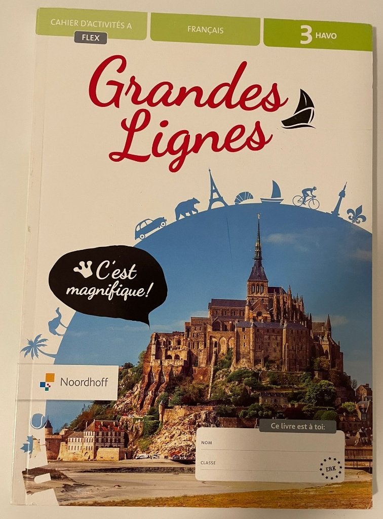 Grandes Lignes Cahier D'activites A 3 HAVO Frans Nieuw, Boeken, Frans, Noordhoff, Ophalen of Verzenden, HAVO