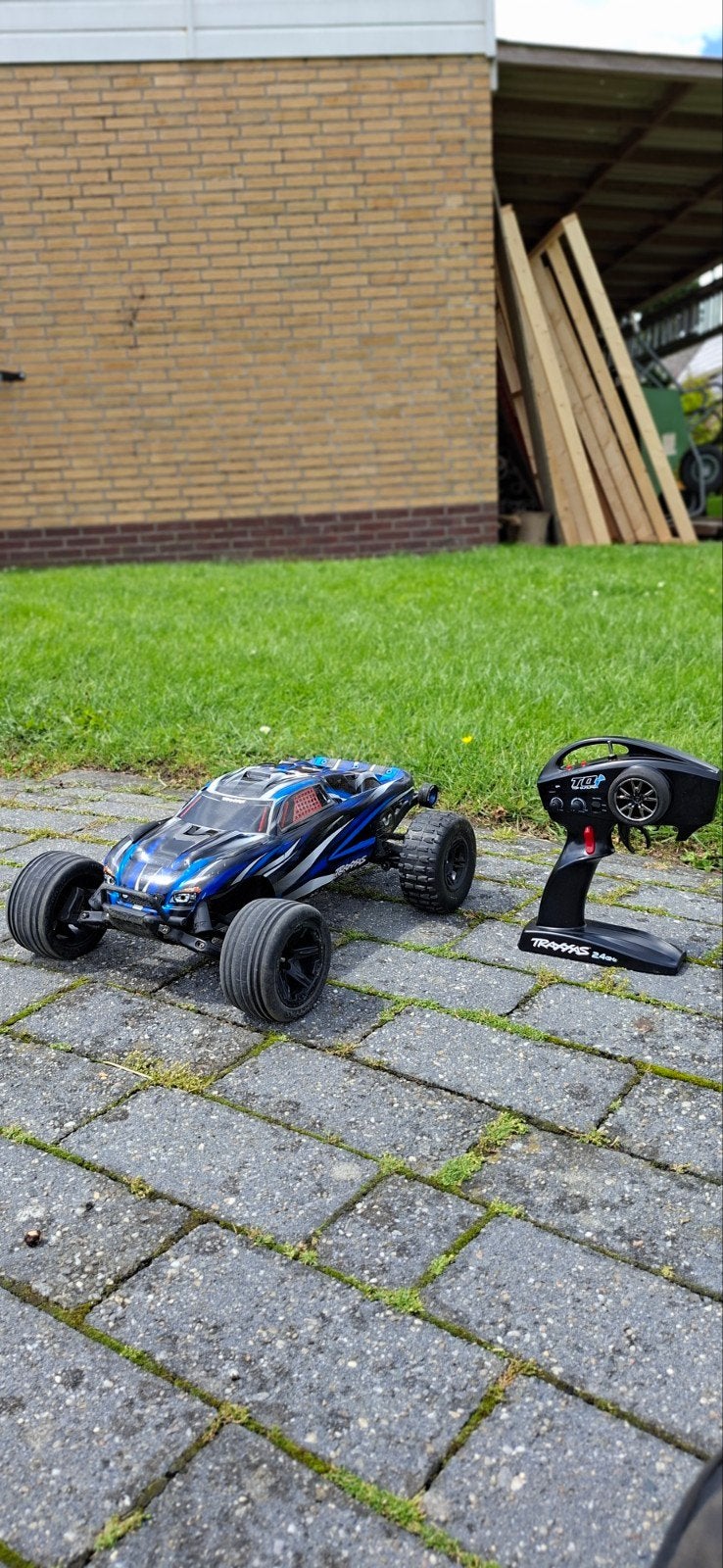 Traxxas rustler vxl met lipo en lader veel upgrades !, Auto offroad, Nieuw, Schaal 1:10, RTR (Ready to Run)