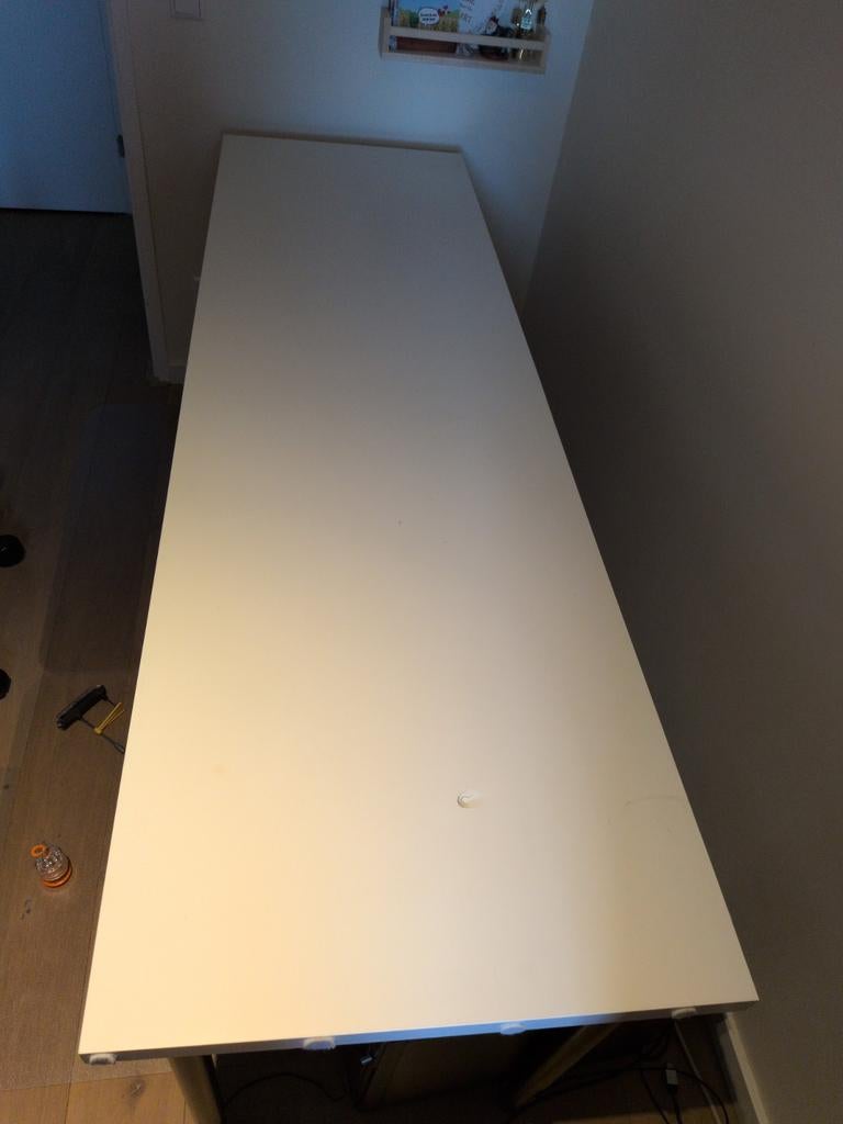 Bureau 200x60cm ikea olov, Huis en Inrichting, Bureaus, Ophalen, Demontabel, Gebruikt, Spaanplaat of MDF