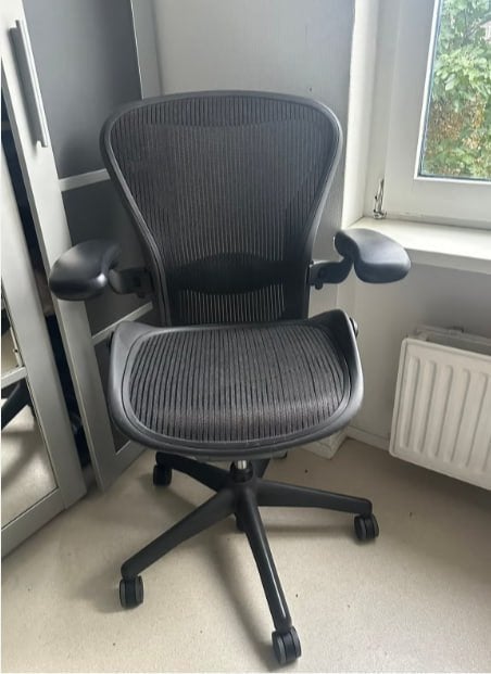 Herman Miller aeron Bureaustoel, Huis en Inrichting, Verzenden, Zwart, Nieuw, Ergonomisch