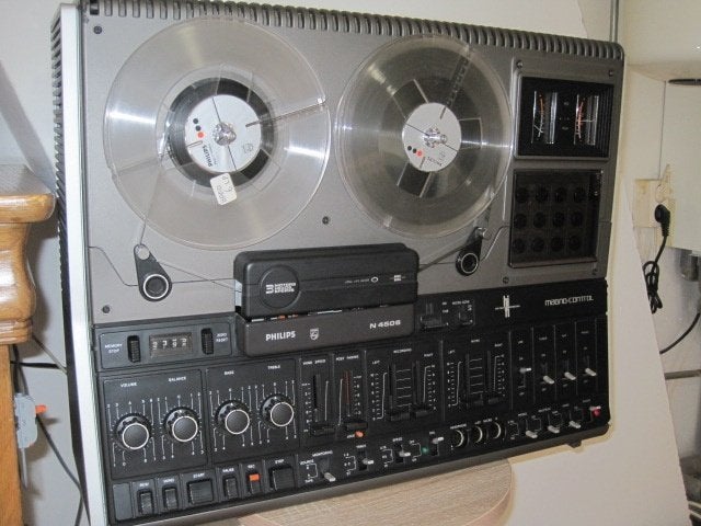 PHILIPS HIFI BANDRECORDER N4506 + STOFKAP, Ophalen, Bandrecorder, Met stofkap