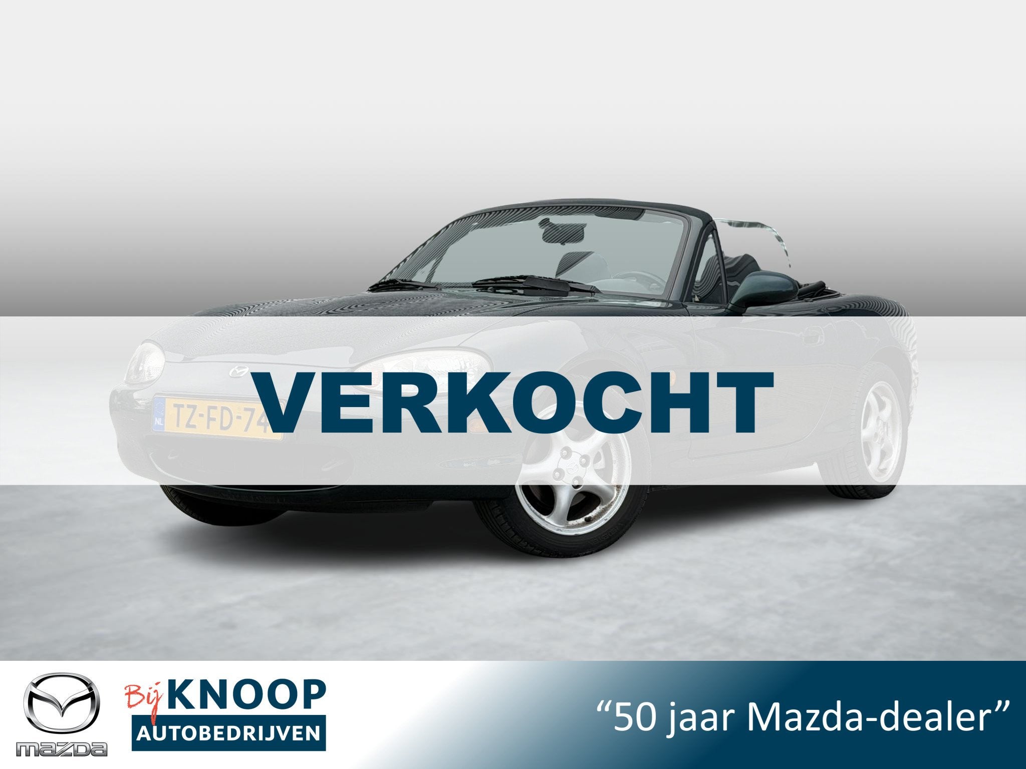 Mazda MX-5 1.6i + Hardtop | Goed onderhouden |, Zwart, 4 cilinders, Cabriolet, Origineel Nederlands