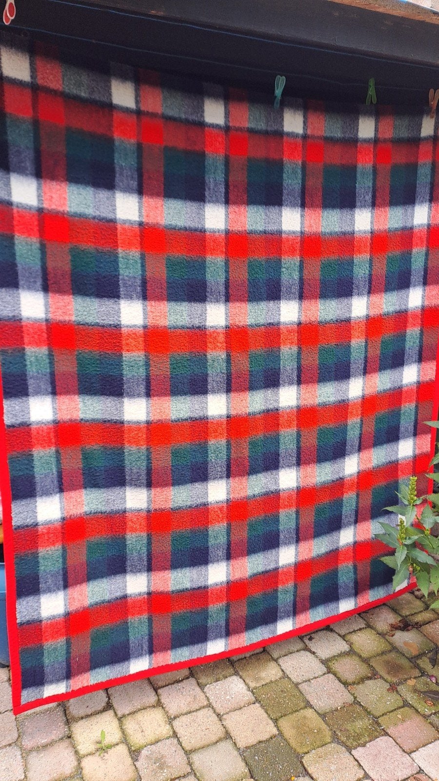 Prachtige Vintage AaBe Deken - Geruit – Dralon – 160x215cm, Huis en Inrichting, Woondeken, AaBee, 160 cm, Ophalen of Verzenden