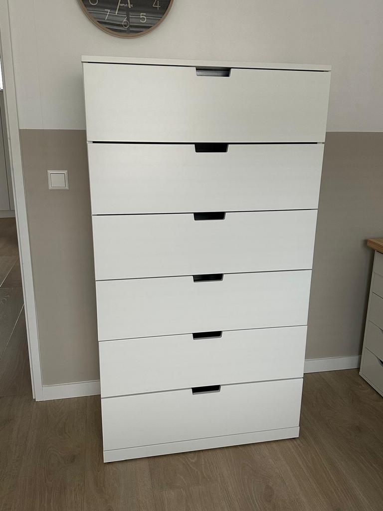Ikea Nordli ladekast wit met 6 lades zgan, Huis en Inrichting, Kasten | Ladekasten, Ophalen, 5 laden of meer, 100 tot 150 cm, 50 tot 100 cm