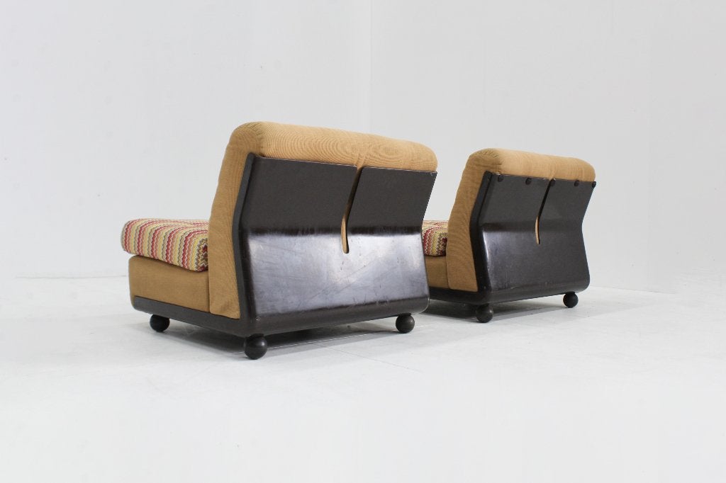 Set Vintage Amanta fauteuils Mario Bellini C&B Italia, Huis en Inrichting, Design, 75 tot 100 cm, Ophalen of Verzenden, Zo goed als nieuw