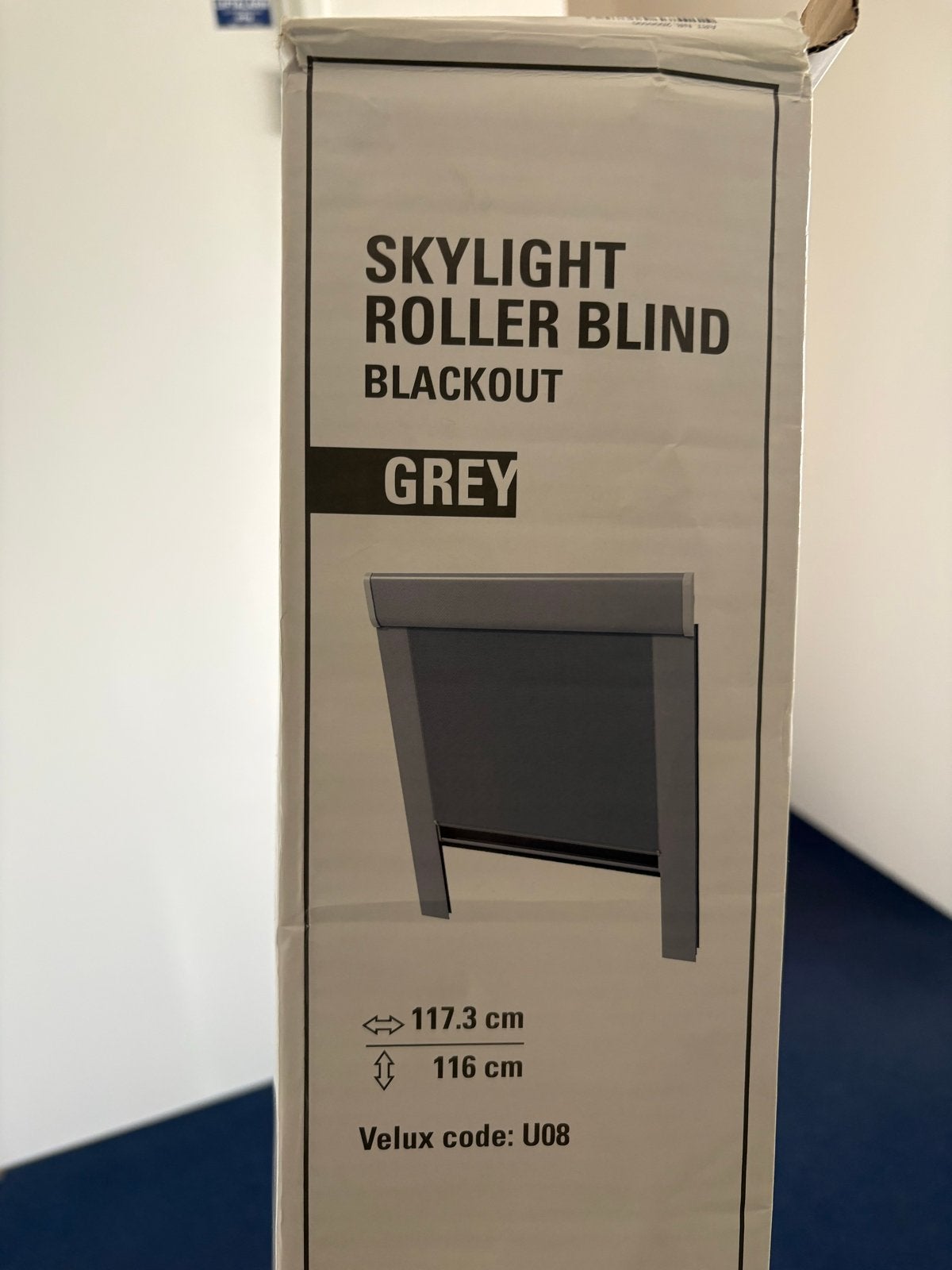Velux u08 dakraam rolgordijn grijs - 117,3 x 116 cm, Overige merken, Verduisterend, Nieuw, Ophalen of Verzenden