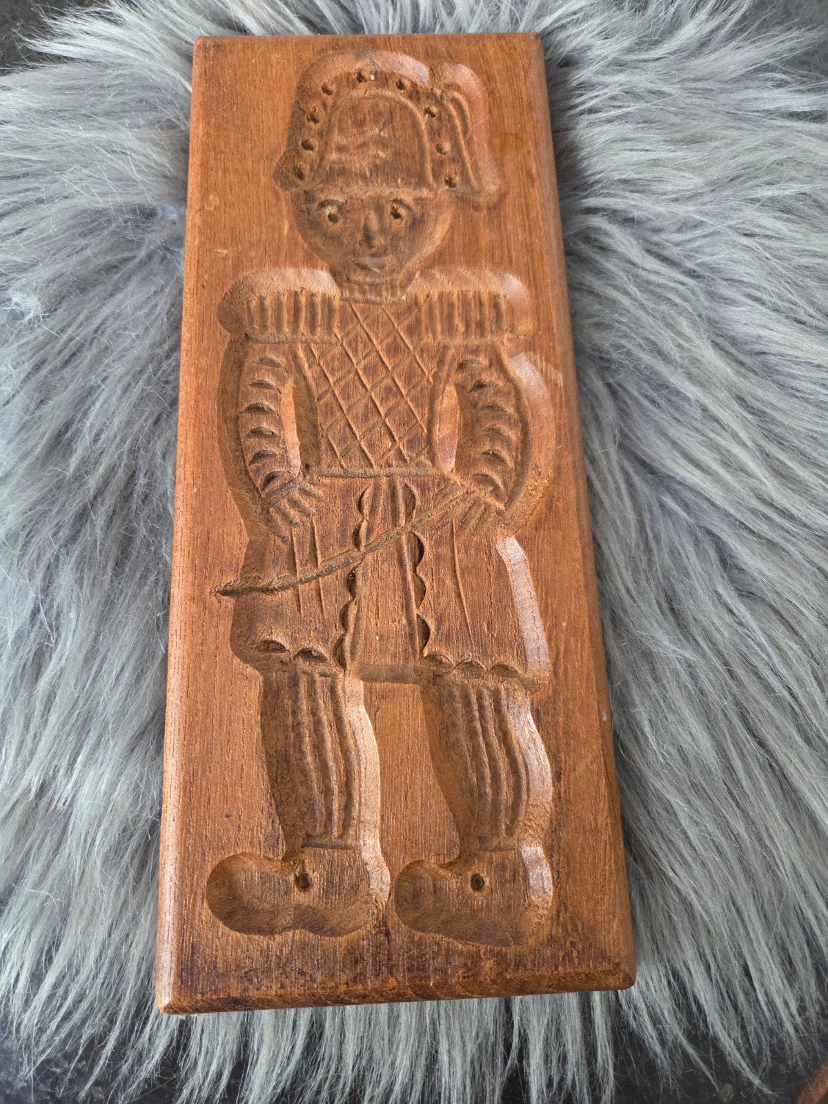 Antieke Speculaasplank met Manfiguur - Houten Koekvorm, Ophalen of Verzenden