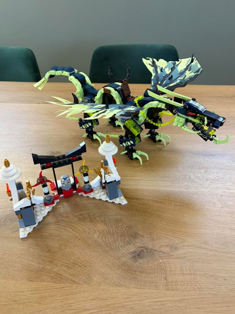 lego ninjago aanval van de morro draak 70736, Ophalen, Zo goed als nieuw, Overige merken