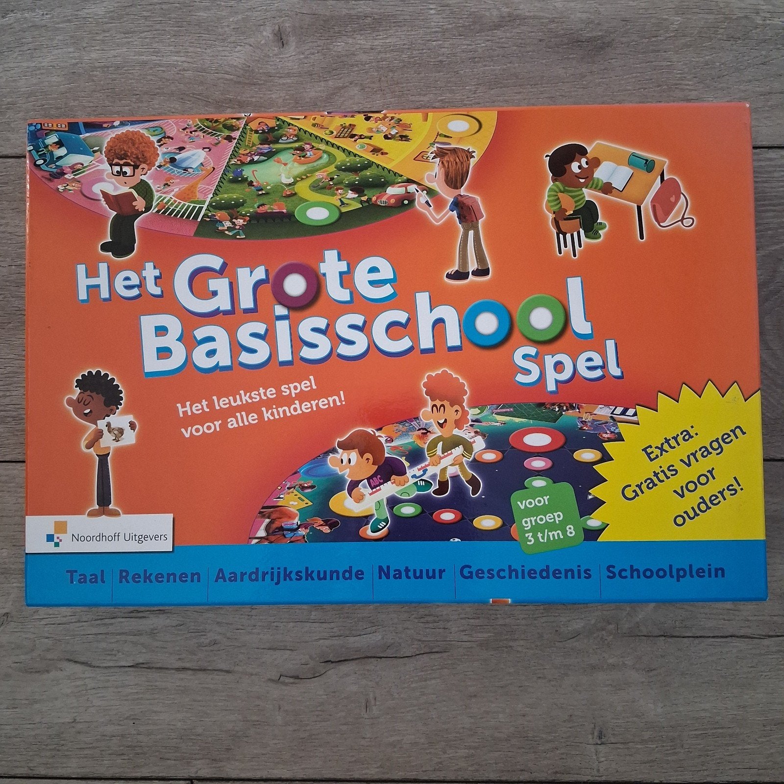Het Grote Basisschool Spel - Educatief bordspel, Drie of vier spelers, Ophalen of Verzenden, Zo goed als nieuw, Noordhoff Uitgevers
