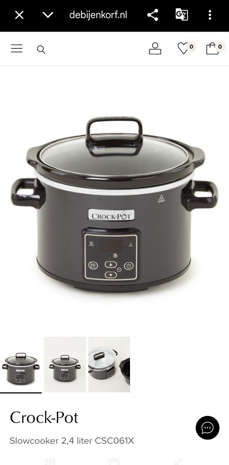 Crocpot CSC061X, Ophalen, Timer, Nieuw