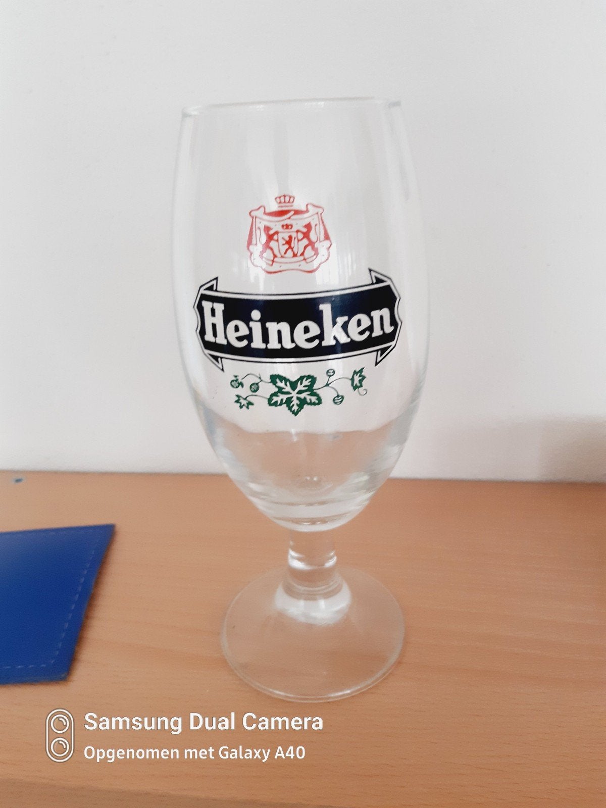 Mooie Heineken voetglas  met krontje, Verzamelen, Biermerken, Ophalen of Verzenden, Zo goed als nieuw, Glas of Glazen, Heineken
