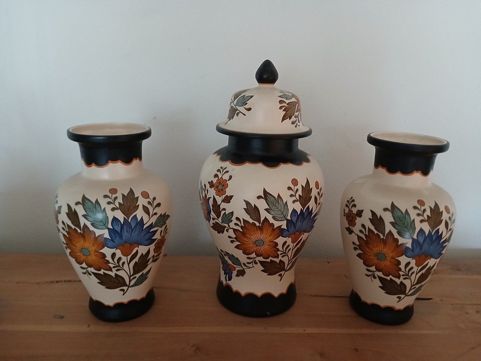 set van 3 vazen = kaststel, Huis en Inrichting, Ophalen, Zo goed als nieuw, Overige kleuren, Steen/keramiek