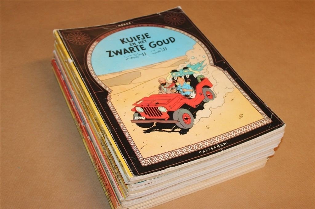 Partij Kuifje — 14 Casterman Strips van Hergé, Eén stripboek, Ophalen of Verzenden, Gelezen
