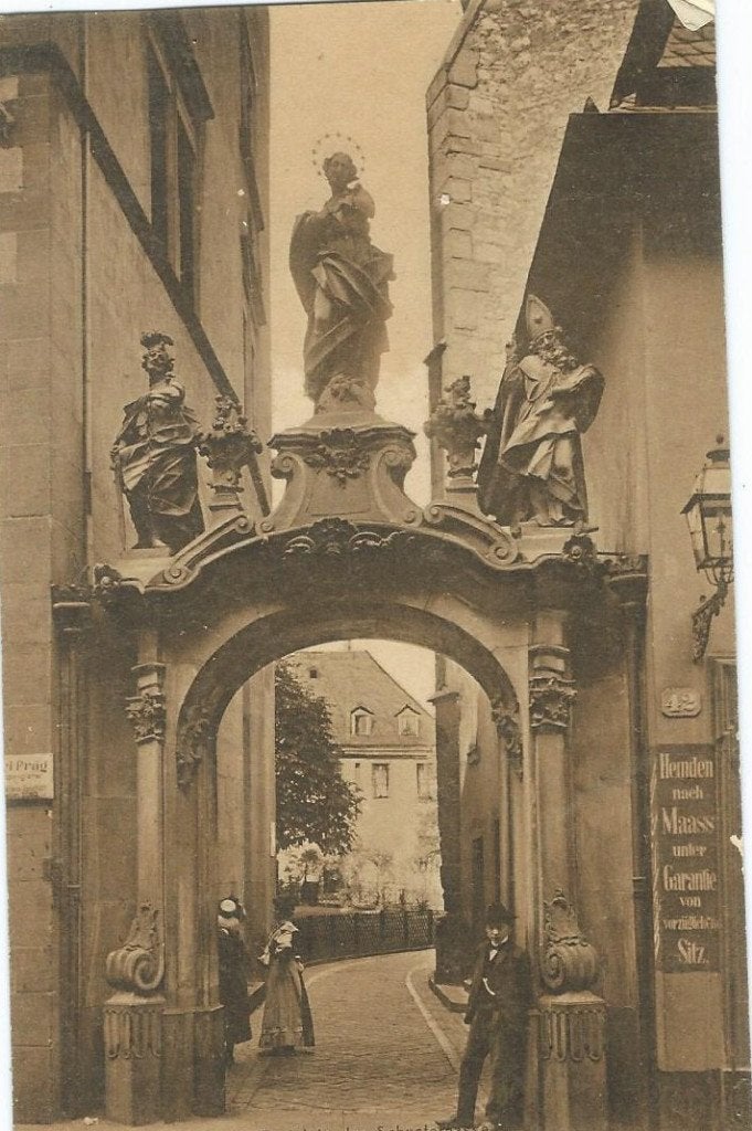 Oude Ansichtkaart: Historische Poort met Beelden MAINZ, Ophalen of Verzenden, Voor 1920, Ongelopen, Duitsland