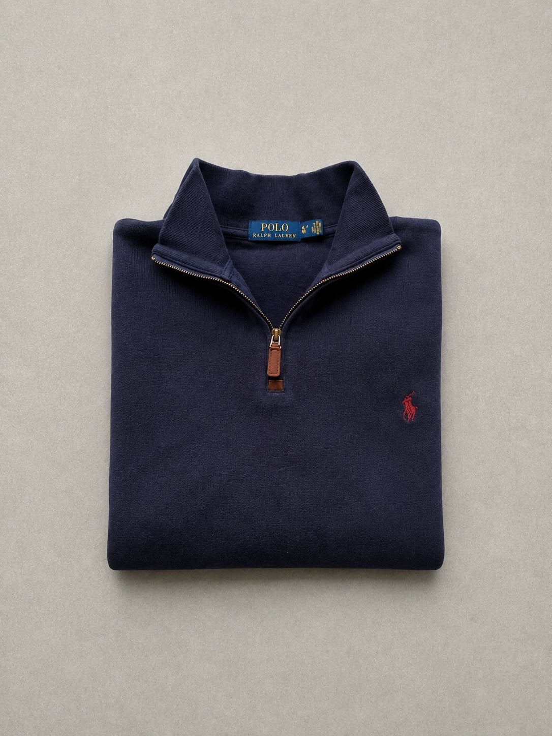 Vintage Polo Ralph Lauren quarter zip trui - Maat XL, Ophalen of Verzenden, Gedragen, Maat 56/58 (XL), Blauw