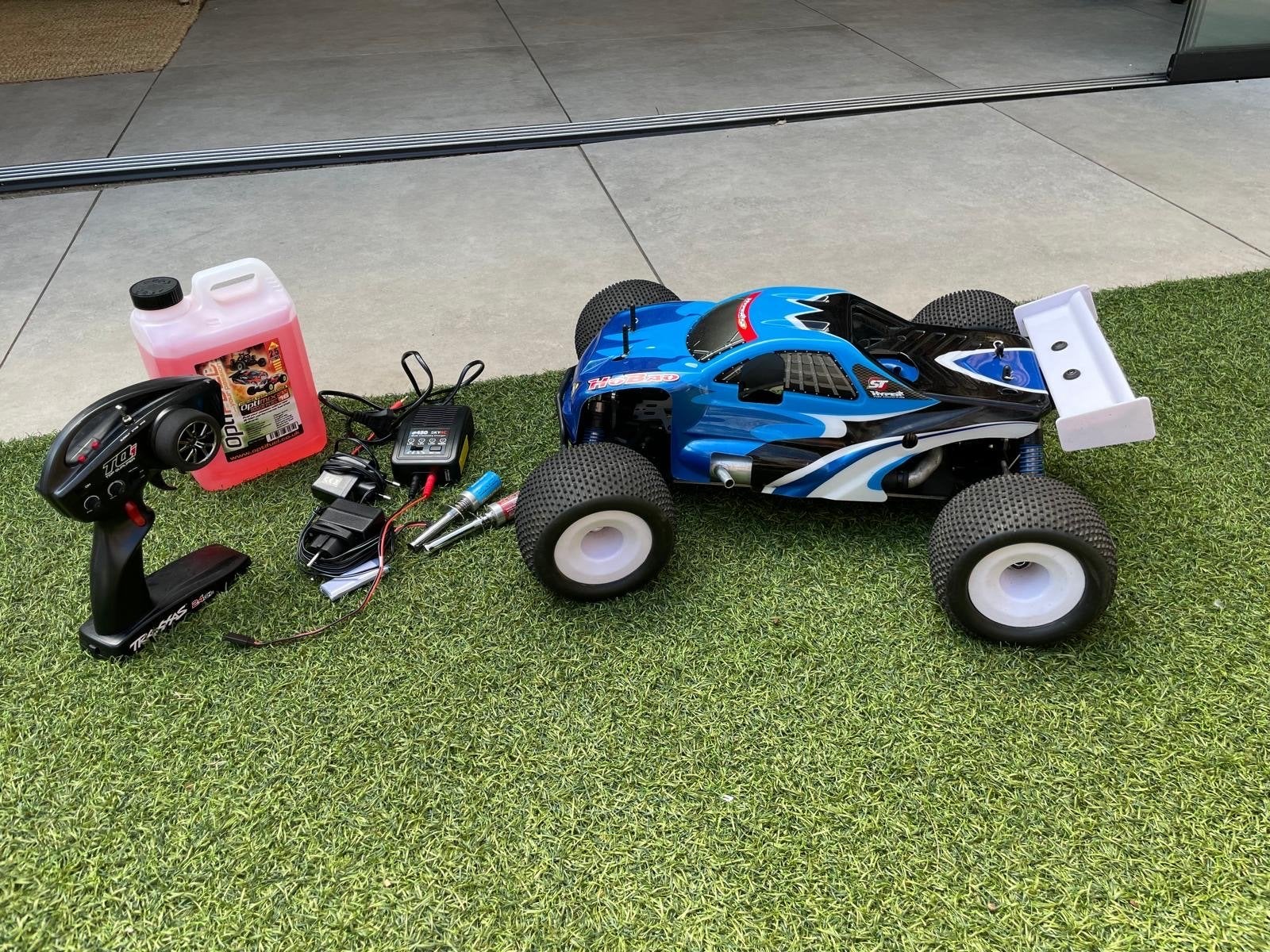 RC Nitro auto Shawdow WN met extra's, Auto offroad, Ophalen of Verzenden, Zo goed als nieuw, Schaal 1:8