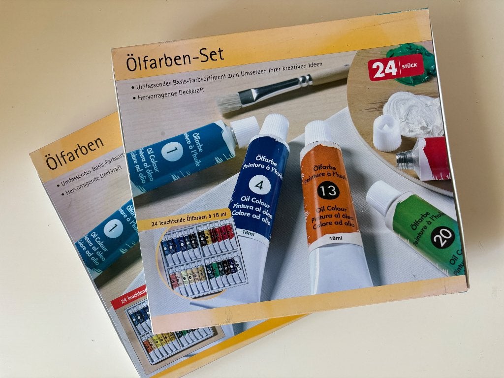 Olieverfset 24 tubes ongebruikt (2x), Hobby en Vrije tijd, Schilderen, Ophalen, Nieuw, Olieverf