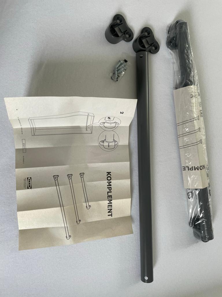 IKEA Komplement kledingroede 50 cm (2 stuks), Minder dan 50 cm, Ophalen of Verzenden, Zo goed als nieuw, Minder dan 100 cm