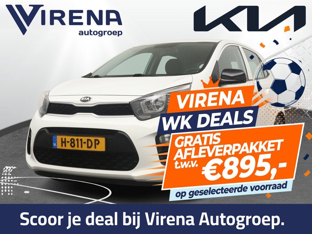 Kia Picanto 1.0 MPi ComfortPlusLine - Airco - Radio - Apple/, Voorwielaandrijving, Stof, Gebruikt, Met garantie (alle)