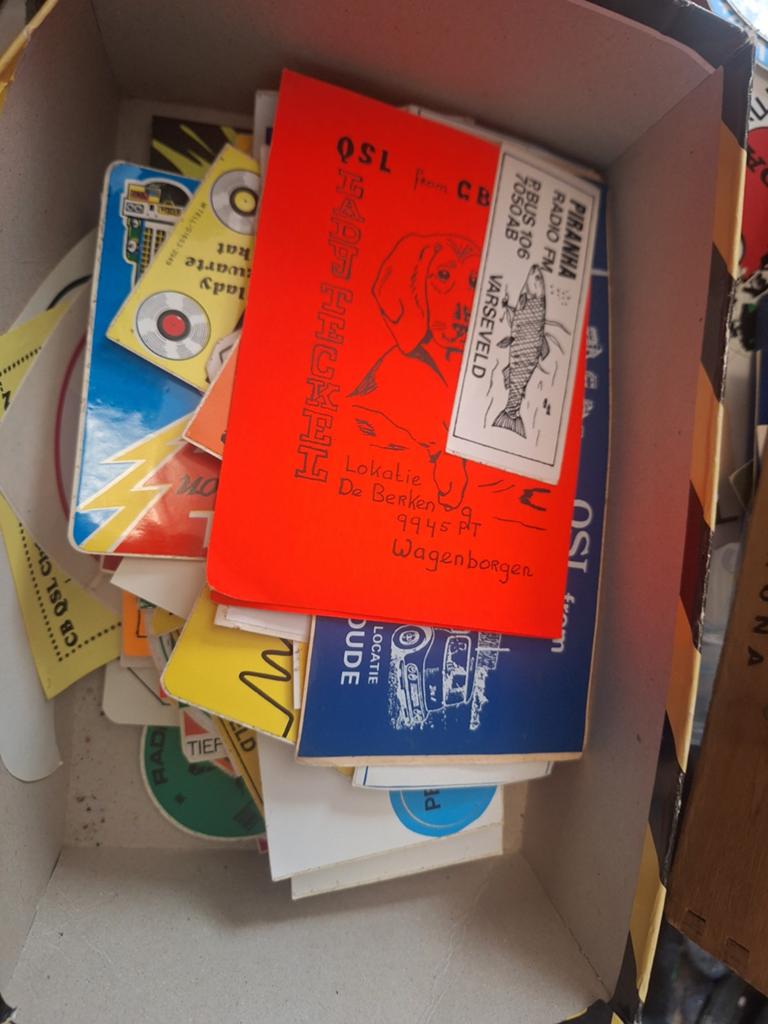 Verzameling QSL-stickers en stickers CB-radio zender, Verzamelen, Ophalen of Verzenden