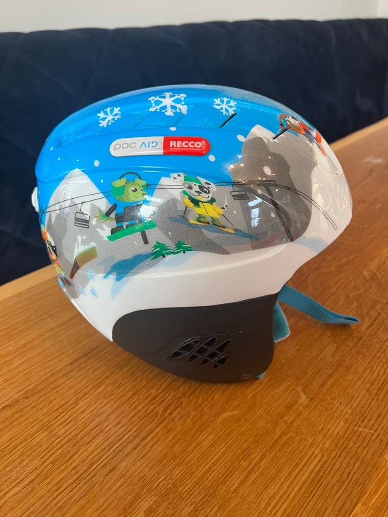 Alpina Carat Junior kinder Skihelm Blue Dog- maat 51-55, Sport en Fitness, Skiën en Langlaufen, Overige merken, Gebruikt, Overige typen